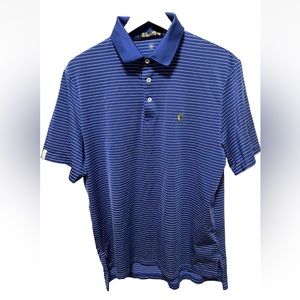 RLX Ralph Lauren Mens Golf Polo Tavistock Country Club Blue Striped